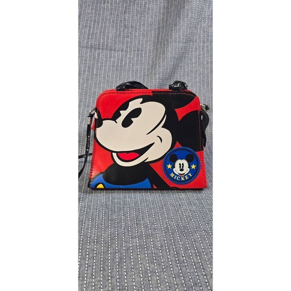 Disney Mickey & Company red vinyl crossbody bag